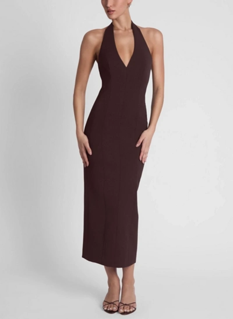 LEAU Helena Halter Midi Dress