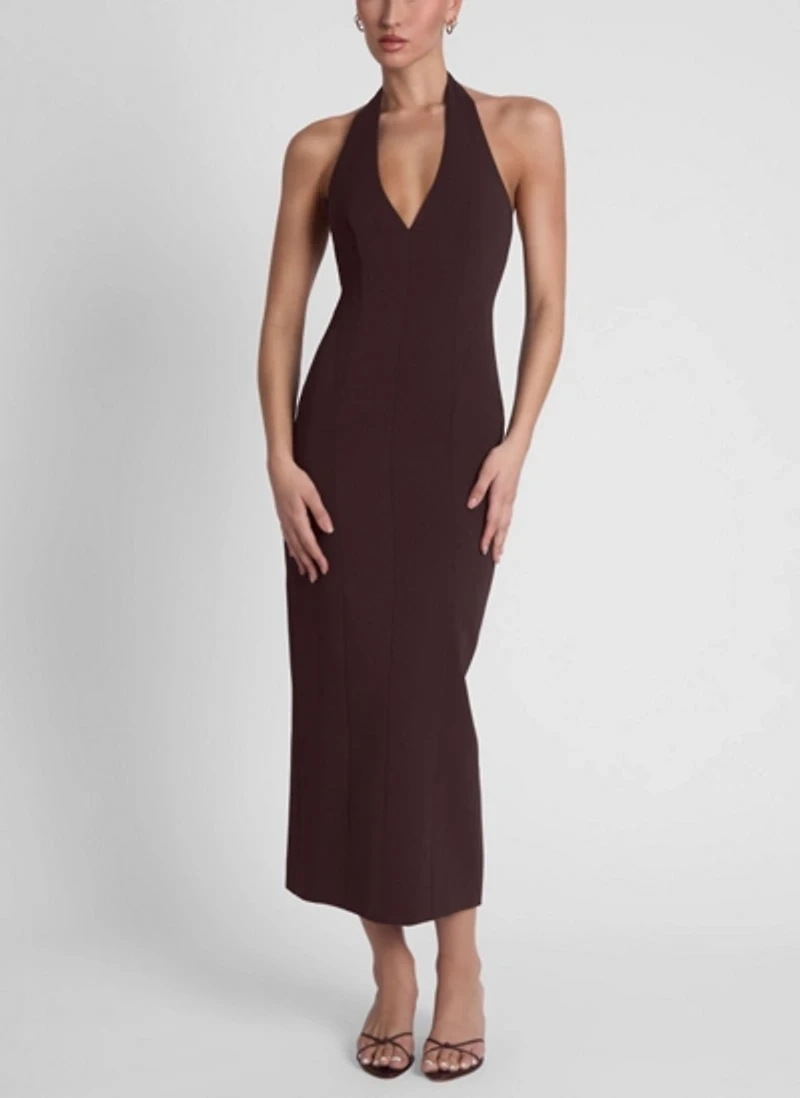 LEAU Helena Halter Midi Dress