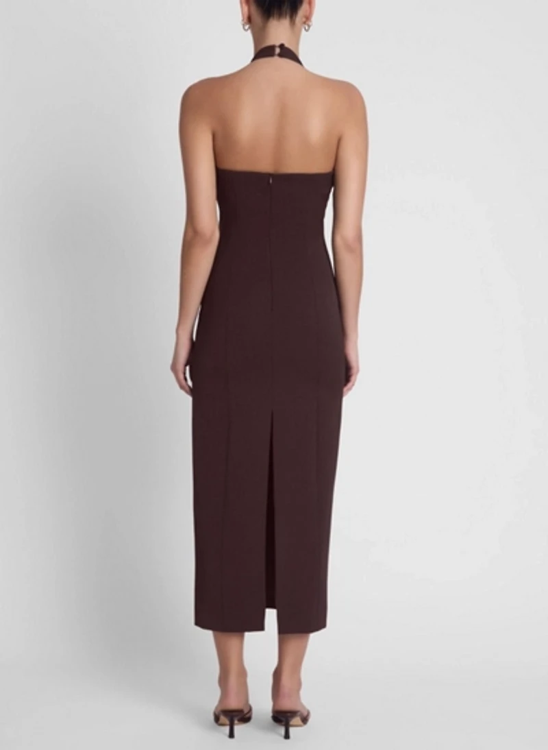 LEAU Helena Halter Midi Dress
