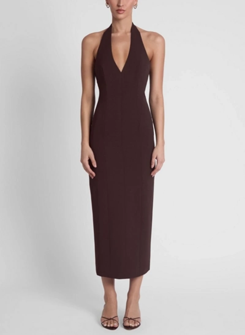 LEAU Helena Halter Midi Dress