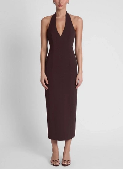 LEAU Helena Halter Midi Dress