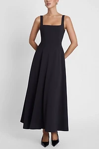 LEAU Serenity Square Neck Corset Midi Dress