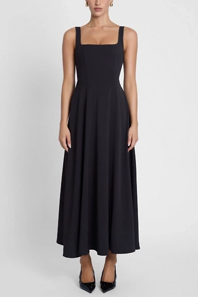 LEAU Serenity Square Neck Corset Midi Dress