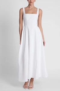LEAU Serenity Square Neck Corset Midi Dress