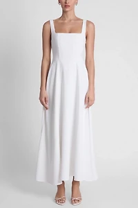 LEAU Serenity Square Neck Corset Midi Dress