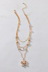 Bloom Flower Romantic Layered Necklace Set