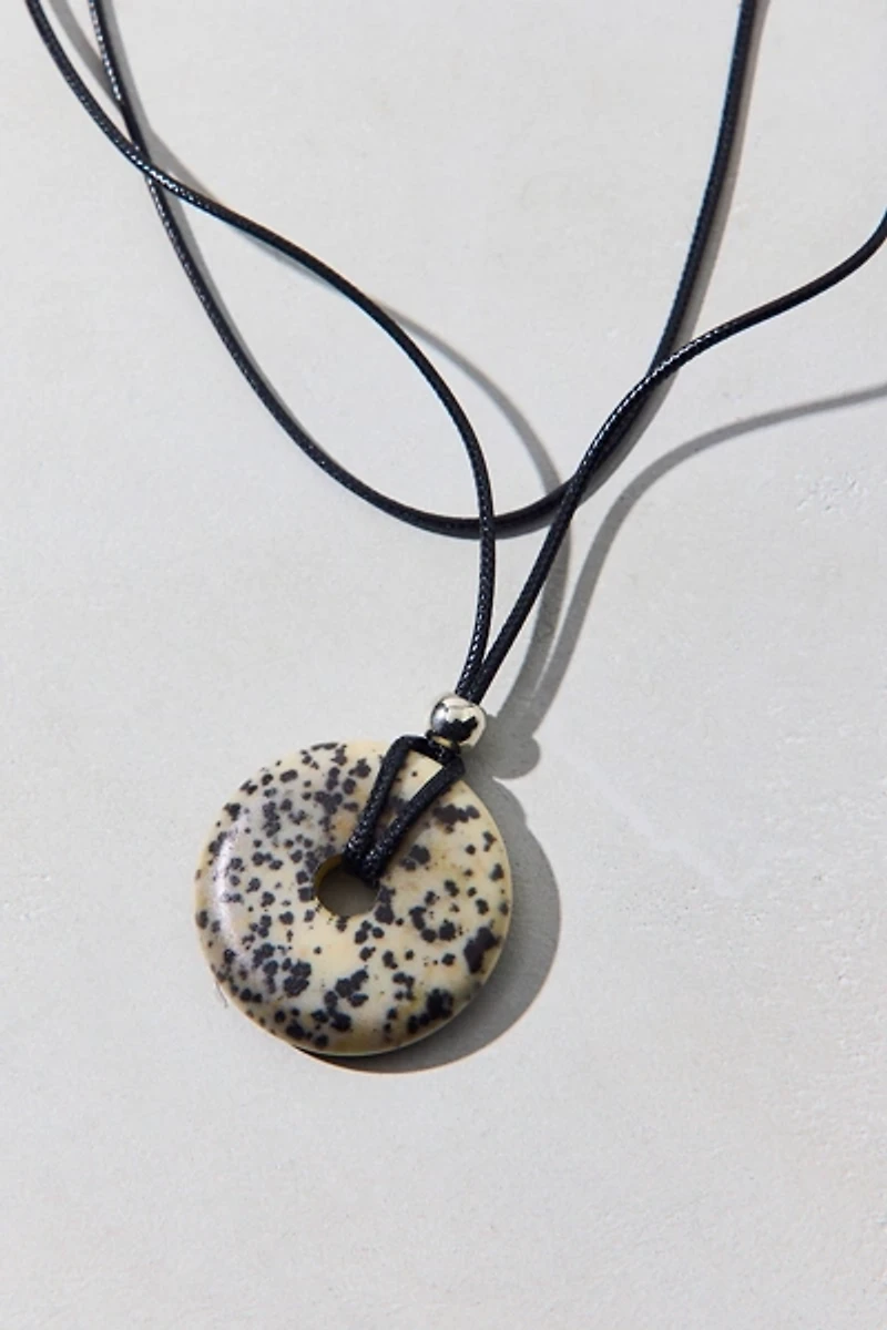 Court Pendant Corded Wrap Necklace