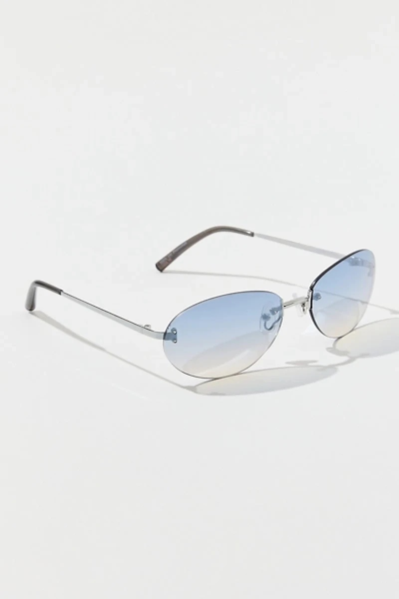 Piper Rimless Oval Sunglasses