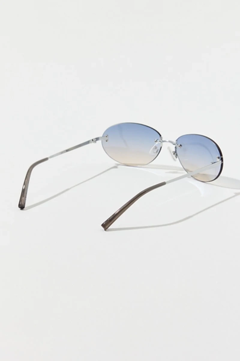 Piper Rimless Oval Sunglasses