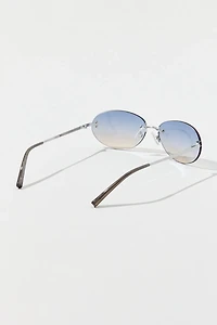 Piper Rimless Oval Sunglasses