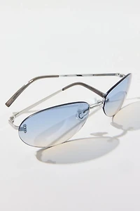 Piper Rimless Oval Sunglasses