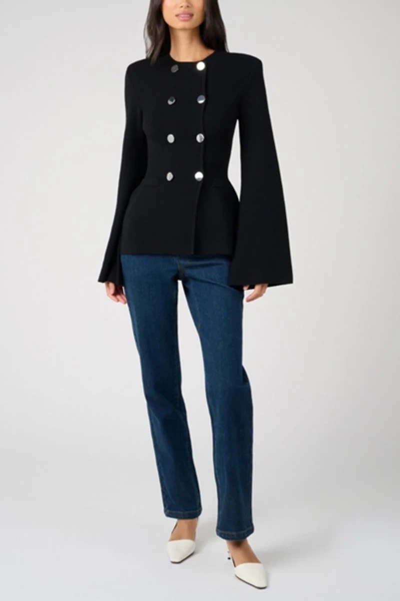 WeWoreWhat Cinched Waist Peplum Sweater