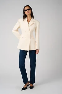 WeWoreWhat Double Breasted Cinched Waist Blazer
