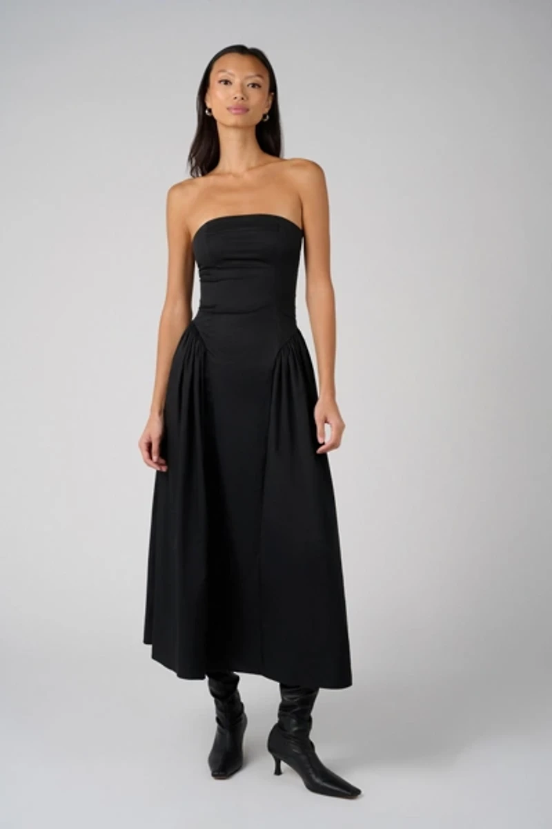 WeWoreWhat Strapless Corset Ruched Dress