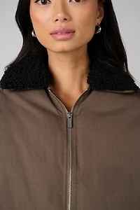 WeWoreWhat Fur Collar Balloon Jacket