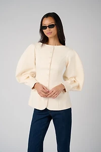 WeWoreWhat Cocoon Sleeve Peplum Blazer