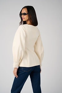 WeWoreWhat Cocoon Sleeve Peplum Blazer
