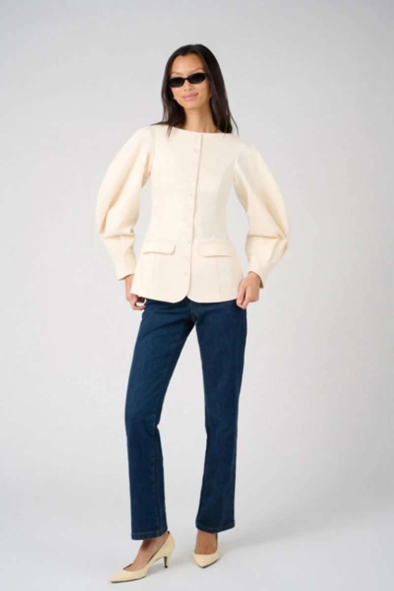 WeWoreWhat Cocoon Sleeve Peplum Blazer