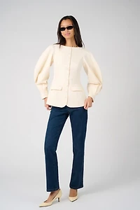 WeWoreWhat Cocoon Sleeve Peplum Blazer