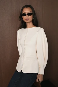 WeWoreWhat Cocoon Sleeve Peplum Blazer