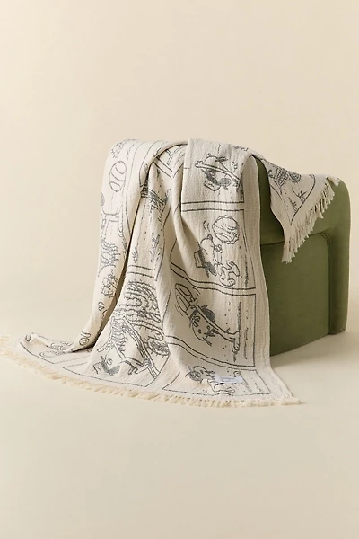 Maison Deux X Peanuts Snoopy Desert Comic Strip Throw Blanket