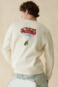 Les Deux Bouquet Graphic Crew Neck Sweatshirt