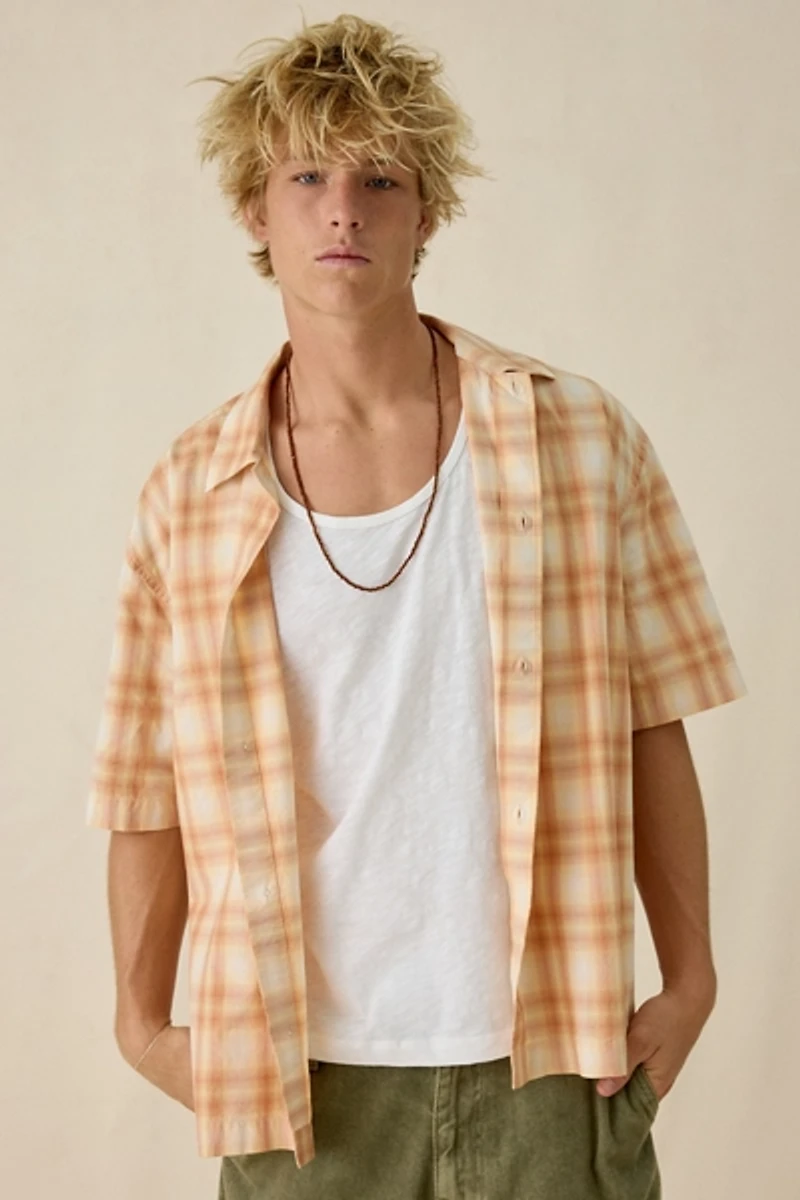 Les Deux Shadowcheck Short Sleeve Shirt