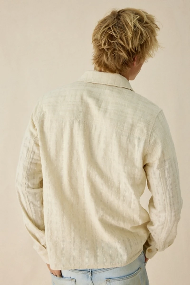 Les Deux Textured Slub Cotton Overshirt