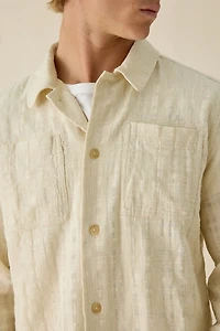 Les Deux Textured Slub Cotton Overshirt