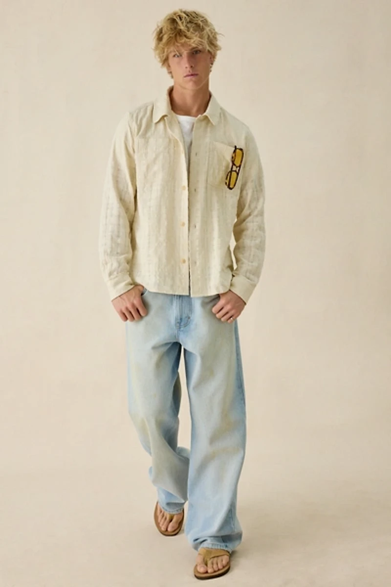Les Deux Textured Slub Cotton Overshirt