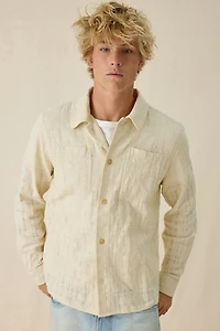 Les Deux Textured Slub Cotton Overshirt