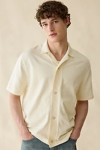Les Deux Bouquet Knit Short Sleeve Polo Sweater