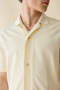 Les Deux Bouquet Knit Short Sleeve Polo Sweater