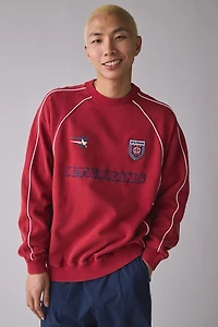 iets frans… Piping Trim Embroidered Soccer Crew Neck Sweatshirt