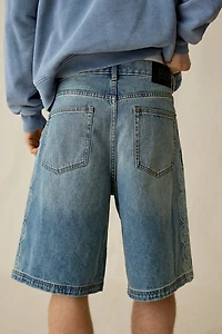 BDG Astro Graphic Baggy Washed Denim Jorts