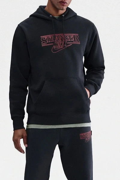 Nike X Stranger Things Logo Fleece Hoodie Sweatshirt