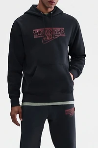 Nike X Stranger Things Logo Fleece Hoodie Sweatshirt
