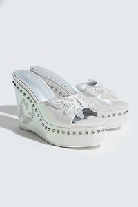 Sparkl Bianca Butterfly Wedge Heel