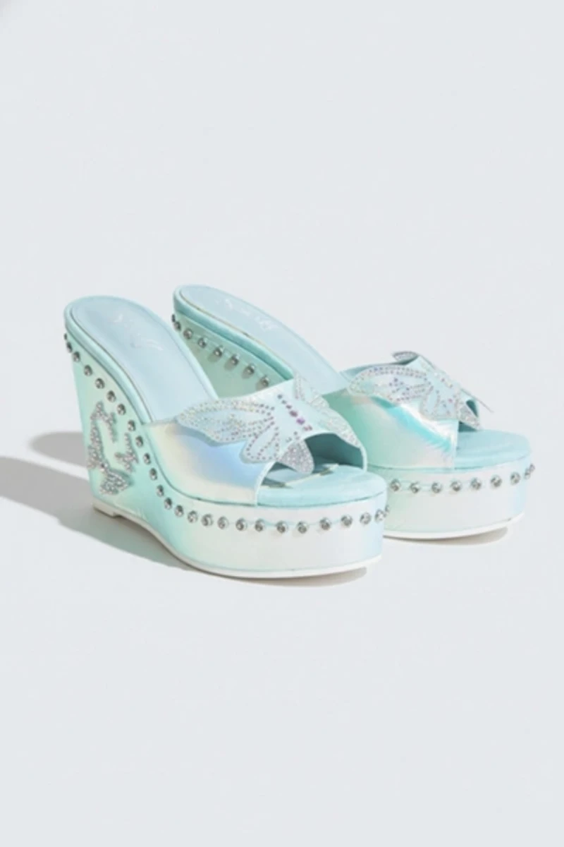 Sparkl Bianca Butterfly Wedge Heel