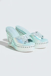 Sparkl Bianca Butterfly Wedge Heel
