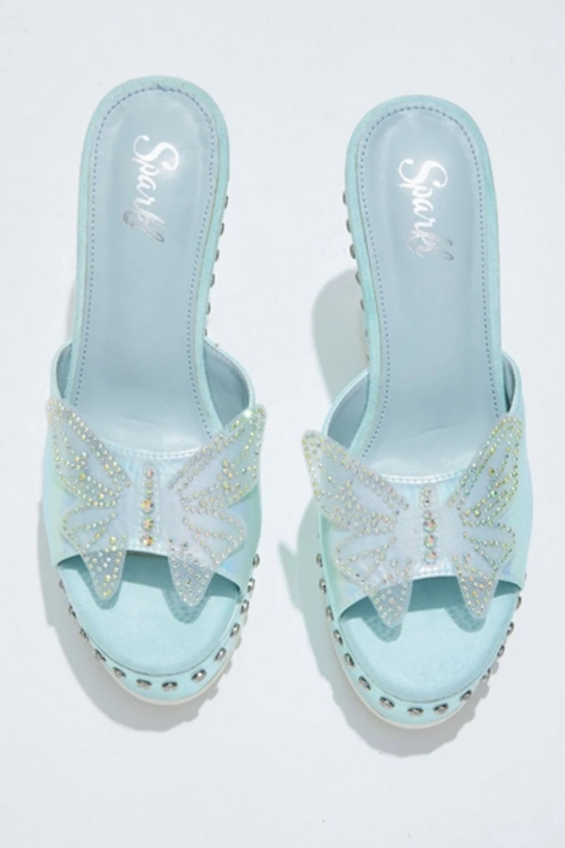 Sparkl Bianca Butterfly Wedge Heel