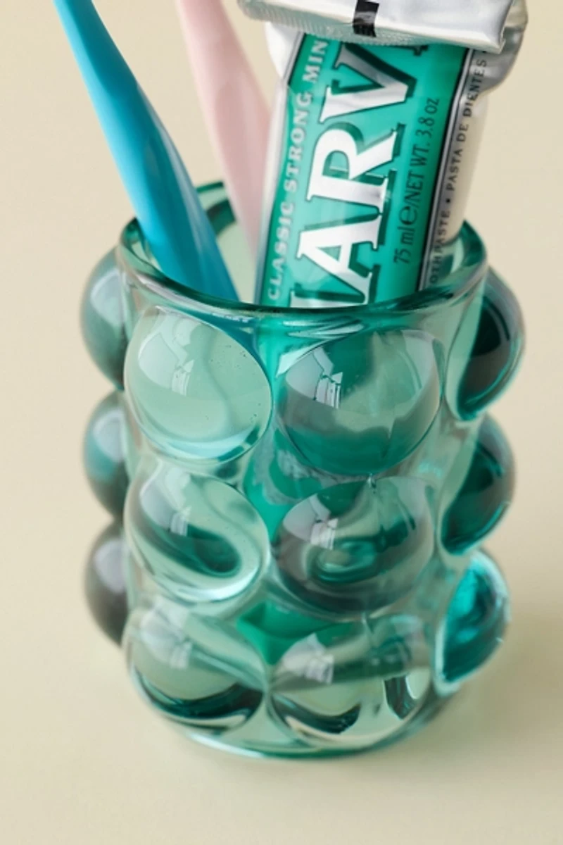 mDesign Mila Bubble Glass Bathroom Tumbler