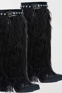 Sparkl Faux Fur Heeled Boot