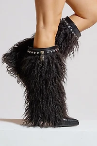 Sparkl Faux Fur Heeled Boot