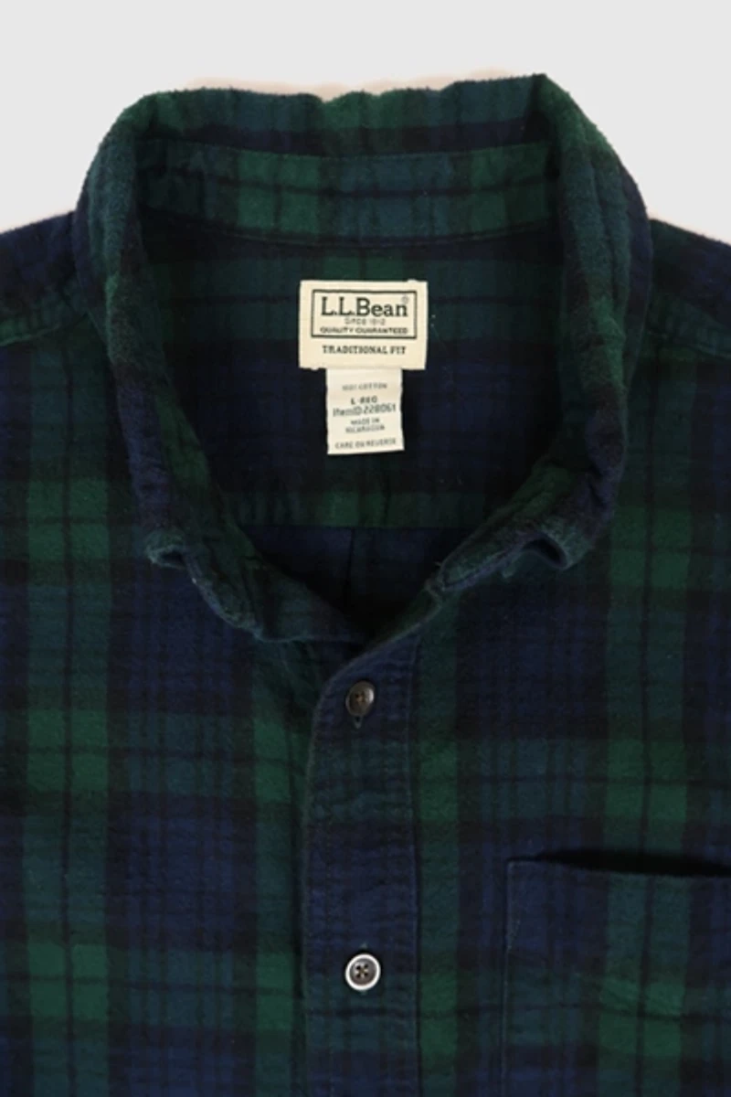 Vintage L.L. Bean Flannel Button-Down Shirt