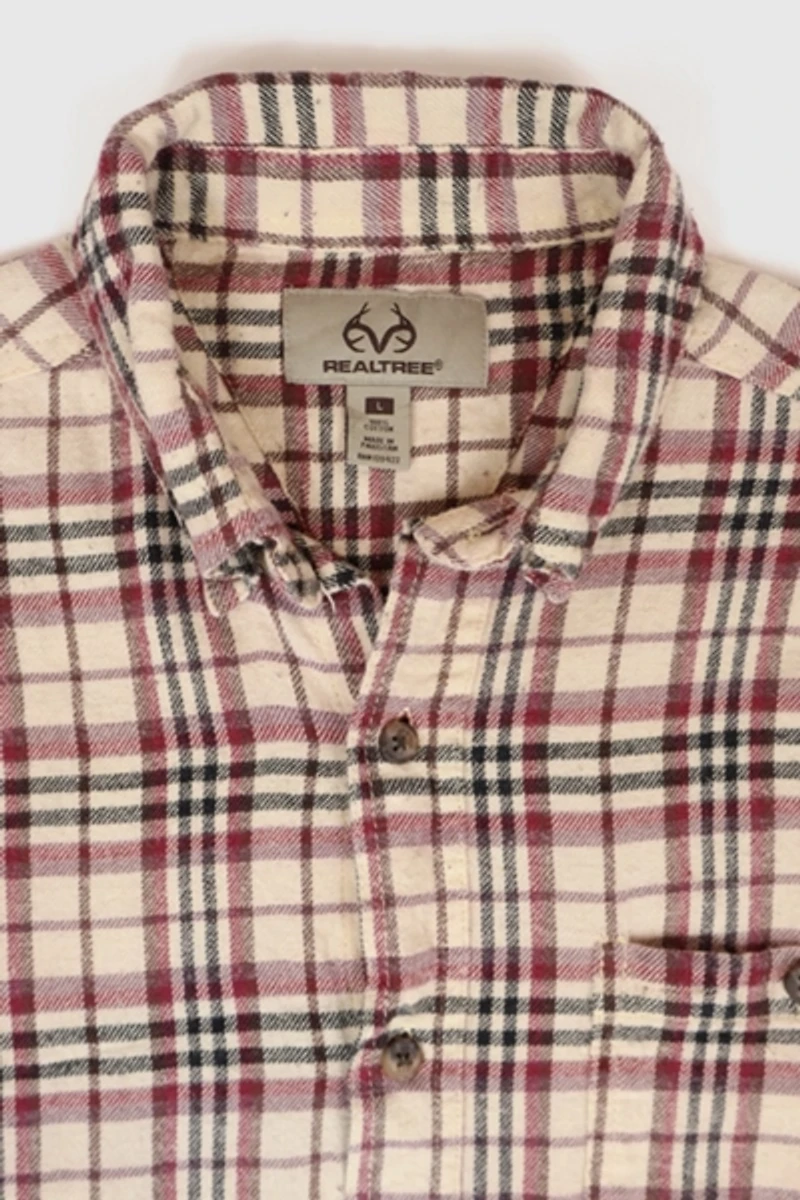 Vintge Plaid Flannel Button-Down Shirt