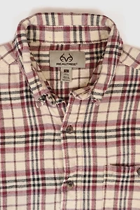 Vintge Plaid Flannel Button-Down Shirt
