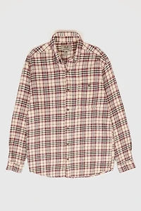 Vintge Plaid Flannel Button-Down Shirt