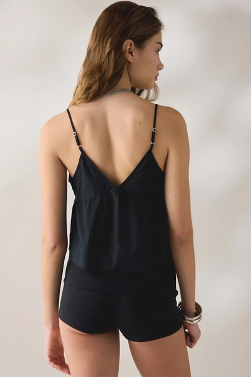 UO Victoria Studded Plunging Babydoll Cami