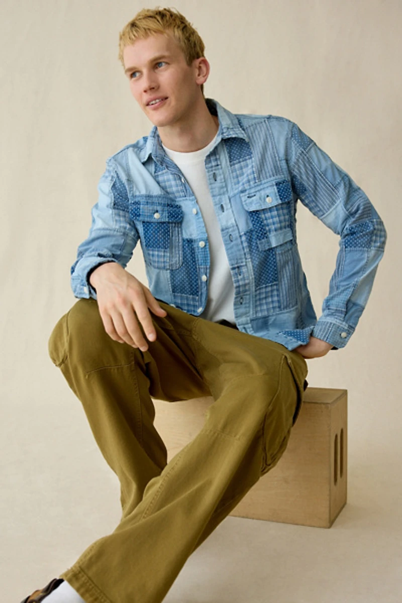 Polo Ralph Lauren Original Label Patchwork Denim Long Sleeve Shirt